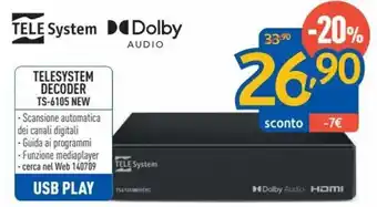 Telesystem Decoder TS-6105 New