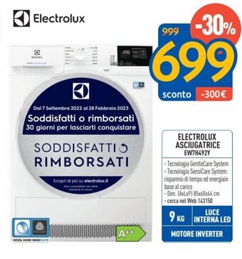 FreeShop Electrolux Asciugatrice EW7H492Y offerta