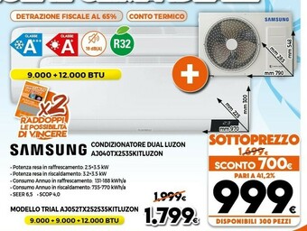 Expert Samsung Condizionatore Dual Luzon AJ040TX2535KITLUZON offerta