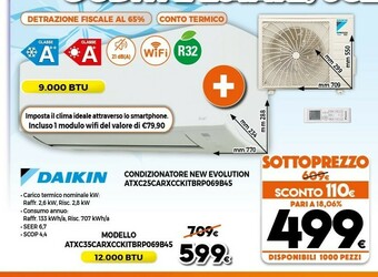 Expert Daikin Condizionatore New Evolution ATXC25C ARXCCKITBRP069B45 offerta