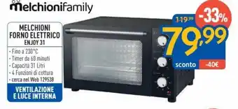 FreeShop Melchioni Forno Elettrico Enjoy 31 offerta