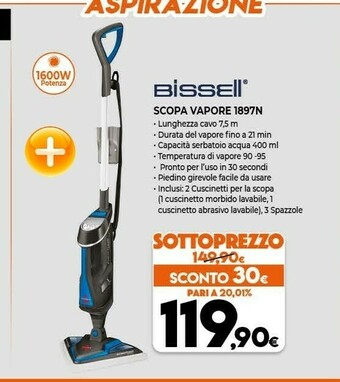Expert Bissell Scopa Vapore 1897N offerta