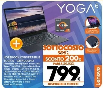 Expert Yoga Notebook Convertibile 6 82FN000MIX offerta