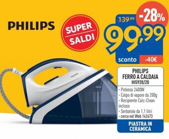 Philips ferro a Caldaia HI5920/20