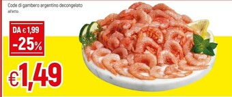 Famila Code Di Gambero Argentino Decongelato offerta