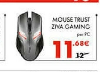 Gamestop Trust ZIVA GAMING Mouse Mano Destra USB Tipo A 2000 DPI offerta