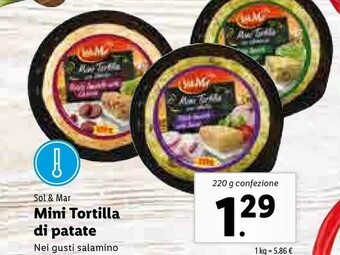 Lidl Sol & mar Mini Tortilla Di Patate offerta