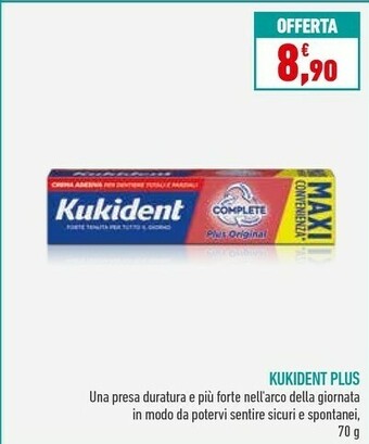 Parafarmacia Conad Kukident Plus 70 G offerta
