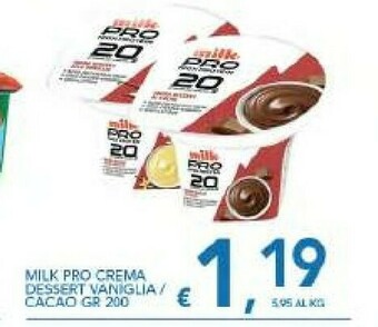 Vivo Supermercati Milk - Crema Dessert Al Cacao Pro High Protein 200 G(ml) offerta