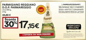 Coop Parmareggio Reggiano Dop 450g offerta