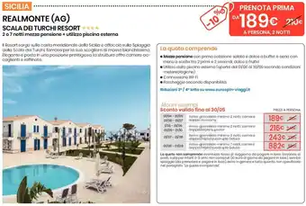 Eurospin Realmonte (AG) Scala dei Turchi Resort offerta