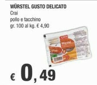 Crai Wurstel offerta