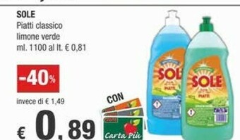 Crai Sole Detersivo piatti offerta
