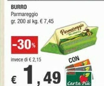 Crai Parmareggio Burro offerta