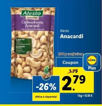 Lidl Anacardi offerta