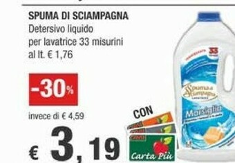 Crai Spuma di Sciampagna Detersivo lavatrice offerta