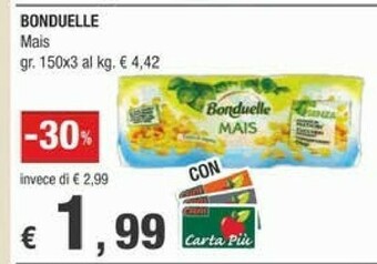 Crai Bonduelle Mais offerta