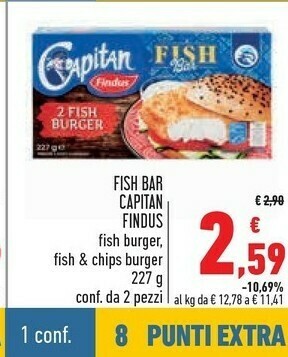 Conad Findus Fish Burger Capitan 227 G(ml) offerta