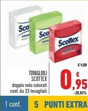 Conad Scottex Tovaglioli offerta