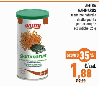 Conad Amtra Gammarus Mangine Naturale Per Tartarughe Acquatiche 26g offerta
