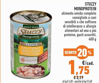 Stuzzy Monoprotein Alimento A Cani 400g