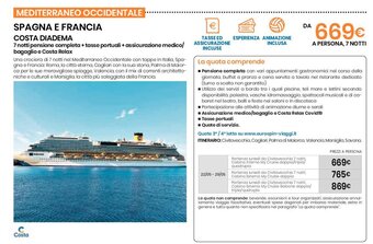 Eurospin Spagna e Francia Costa Diadema offerta
