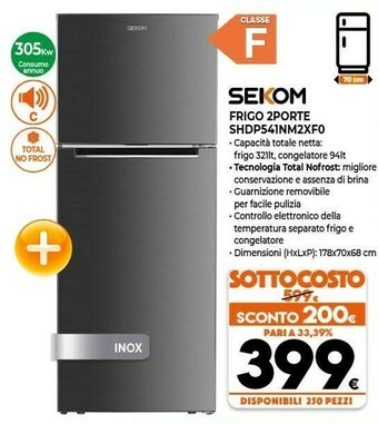Expert Sekom SHDP541NM2XF0 Frigo 2 Porte offerta