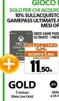 Expert Microsoft Xbox Game Pass Ultimate 1 Mesi offerta
