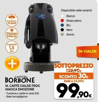 Expert Caffe Borbone Frog Semi-automatica Macchina Per Espresso 1,5 L offerta