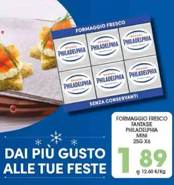 Interspar Philadelphia Mini Formaggio Fresco Fantasie 25g x6 offerta