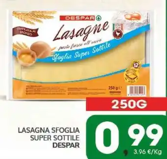 Interspar Despar Lasagna Sfoglia Super Sottile 250g offerta