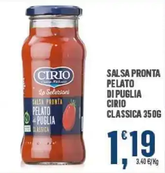Interspar Cirio Salsa Pronta Pelato di Puglia Classica 350g offerta