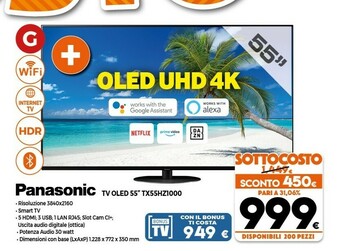 Expert Panasonic TV OLED 55" TX55HZ1000 offerta