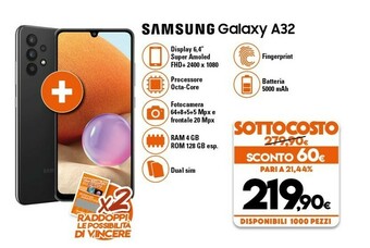 Expert Samsung Galaxy A32 5G SM-A326B 16,5 Cm (6.5") Doppia SIM USB Tipo-C 4 GB 128 GB 5000 MAh Nero offerta