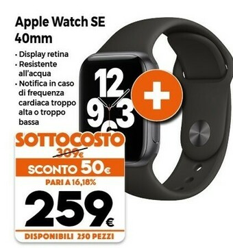 Expert Apple Watch SE 40 Mm OLED Grigio GPS (satellitare) offerta