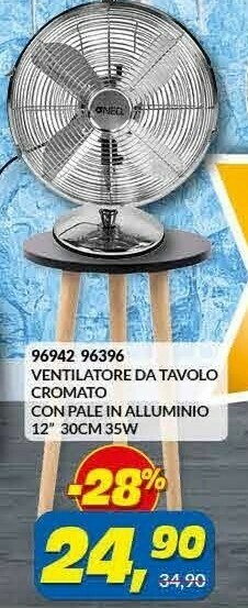 Risparmio Casa Ventilatore Da Tavolo Cromato Con Palle In Alluminio offerta