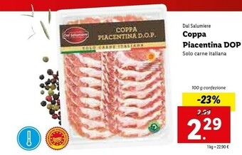 Lidl Dal salumiere Pancetta Piacentina 100 G(ml) offerta