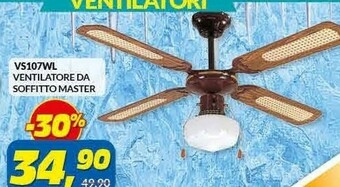 Risparmio Casa Akai VS107WL Ventilatore Marrone, Bianco offerta