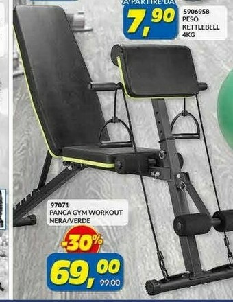 Risparmio Casa Panca Gym Workout Nera / Verde offerta