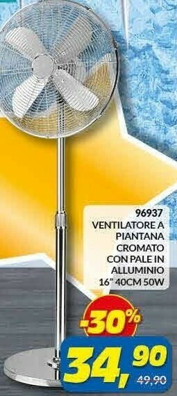 Risparmio Casa Ventilatore A Piantana Cromato Con Palle In Alluminio offerta