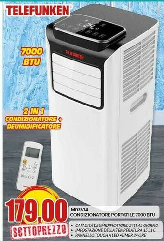 Risparmio Casa Telefunken M07614 Condizionatore Portatile 7000 BTU offerta