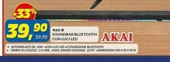 Risparmio Casa Akai Soundbar Bluetooth Con Luci Led K6S-B offerta