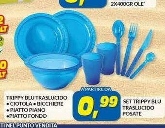 Risparmio Casa Trippy Blu Traslucido Ciotola offerta