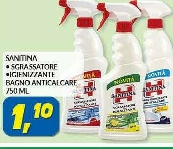 Risparmio Casa Sanitina Sgrassatore / Igienizzante Bagno Anticalcare 750 Ml offerta