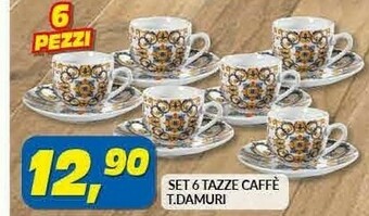 Risparmio Casa T.Damuri Set 6 Tazze Caffe offerta