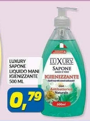 Risparmio Casa Luxury Sapone Liquido Mani Igienizzante offerta