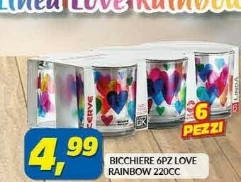 Risparmio Casa Bicchiere Love Rainbow offerta