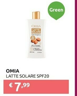 PiùMe Omia Latte Solare SPF20 offerta