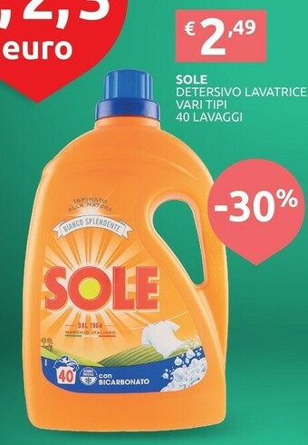 PiùMe Sole Detersivo Lavatrice offerta