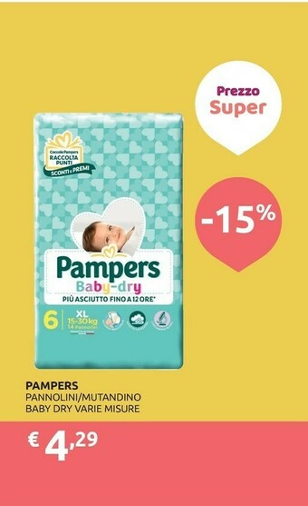 PiùMe Pampers Baby-Dry Pannolini offerta